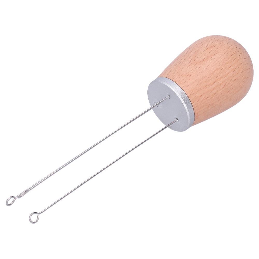Wooden Handle Needle Coffee Stirrer 304 Stainless Steel Needles Coffee Leveler Tool For Home