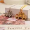 Popular Retro Bicycle Shape Pendant Gold Metal Girl Girlfriend Titanium Steel Jewelry