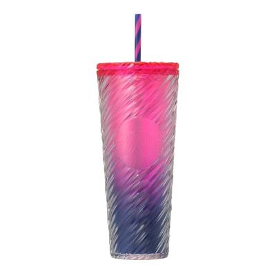 Starbucks STARBUCKS Halloween 2024 Logo Kalte Tasse Becher Farbverlauf 710ml Becher Kaffee Starbucks Halloween 2024 Katze Katze Katze Geschenk Geschenk Wasserflasche