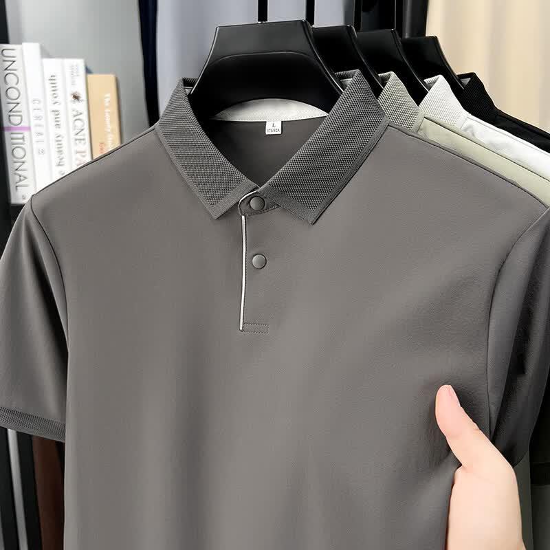 

Firstview Men s Wrinkle-Textured Seamless Stretch Polo Shirt 2XL