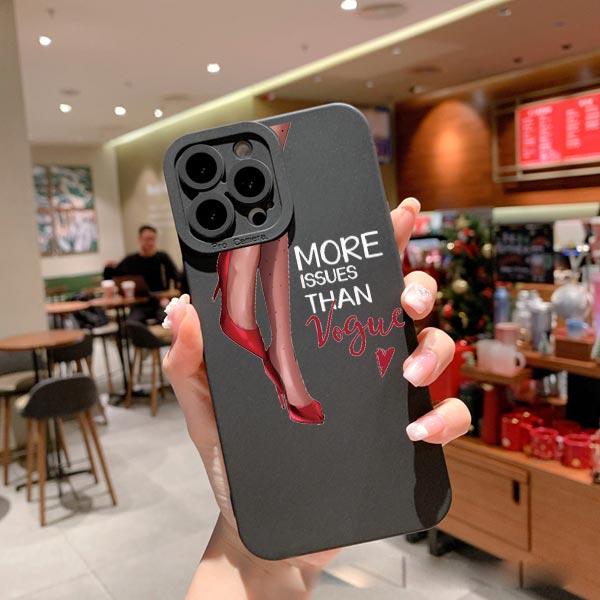 Fashion Lady High Heel Girl Women Coffee Miss Phone Case For iphone 12 11 14 13 15 Pro Max X XS MAX XR SE 2020 7 8 Plus Covers