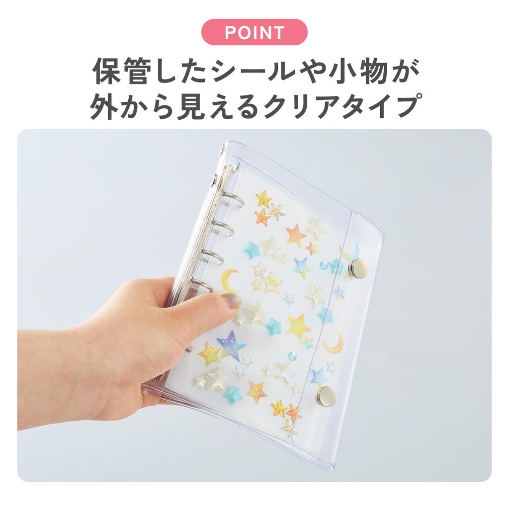 KOKUYO Collection File Sticker Book Starter Kit A6 Transparent GFU-HB101ST