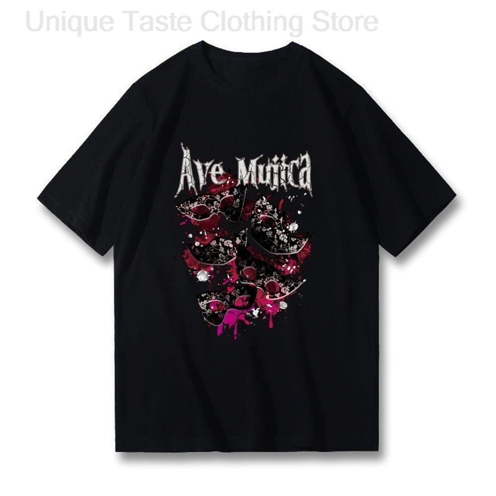 

BanG Dream Tshirt Ave Mujica 2nd LIVE Quaerere Lumina t shirt Anime Unisex Women Trend Summer Cotton Short Sleeve Tee Tops 4XL