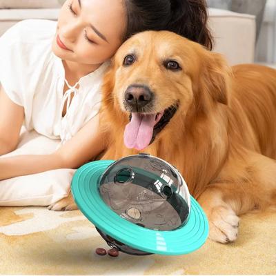 Dog Slow Feeder Interactive Dog Toy for IQ Building - Slow Feeder Disk Shaped Chew Toy for Dogs