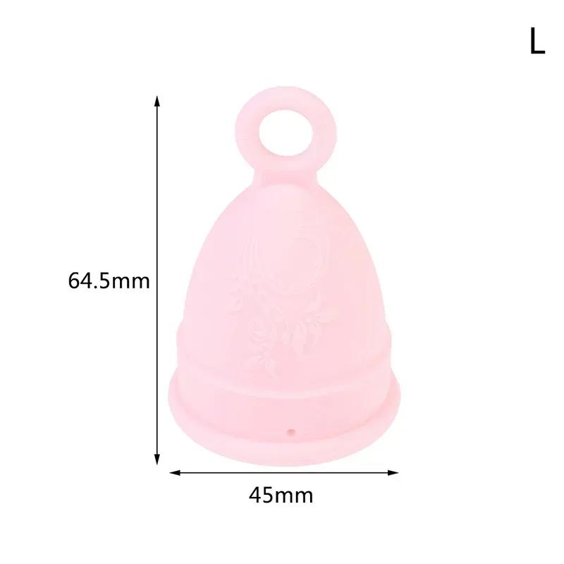 Size S/L Menstrual Cup Medical Silicone Lady Feminine Hygiene Copa Women Period Soft Grade with Storage Case Leak-proof Reusable