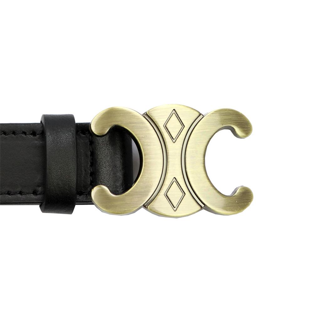 Women's Leather Belt with a Stylish Gregorio Buckle