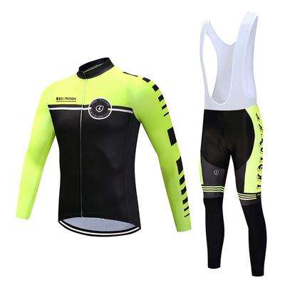 Conjunto de roupas de ciclismo para andar de bicicleta, camisas, homens, manga comprida, calças brancas, roupas de bicicleta, terno
