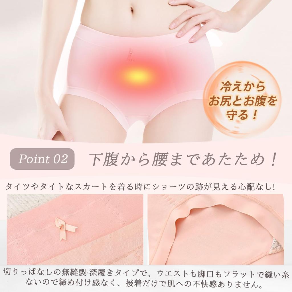 AIMUJINY Set of Cotton Breathable and Plus Size Panties 5-Piece Women's Deep-Leg Panties, 100% Cotton, Stretchy, (JP, Alphabet, XL, 5PCS-1)