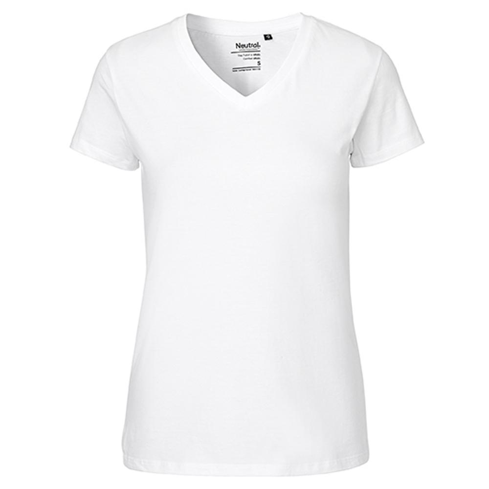 Neutral Womens/Ladies V Neck T-Shirt