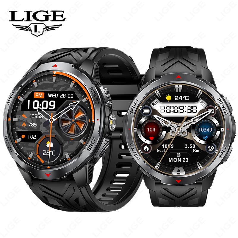 KT88 Smartwatch: HD Large Screen, Flashlight, Multi-Sport Tracking, Health Monitor, Waterproof
