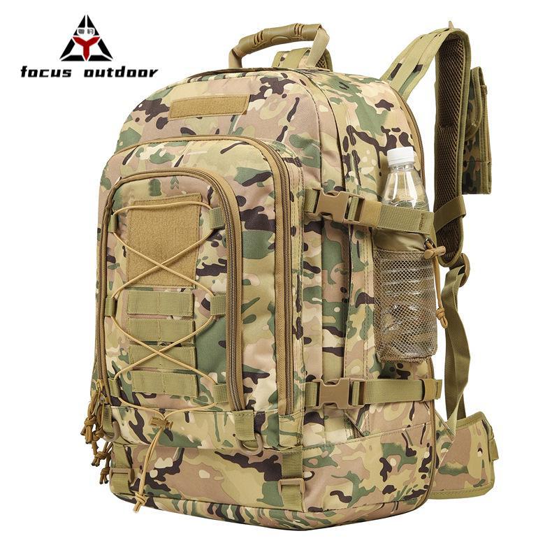 Herrarnas 60L Utbyggbara Taktiska Bergsklättringsryggsäck - Andningsbar & Stor Kapacitet