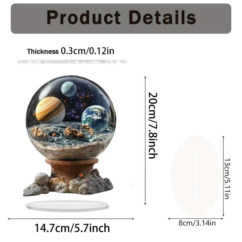 Eid Celebration Acrylic Mosque Tabletop Decoration - 2D Graphic Design - Home & Window Display, Ramadan & Easter Perfect Gift.