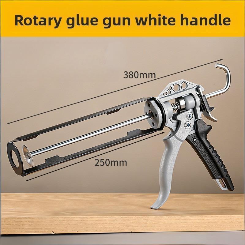 Heavy-Duty Caulk Gun Rotating Multi-function Manual Caulking Guns Glue Seals for Doors and Windows Silicone Filling Hand Tool белый