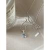 Blue Zircon Star Necklaces For Women Girl Korean Fashion Clavicle Chain New Year Jewelry Gift Party Birthday