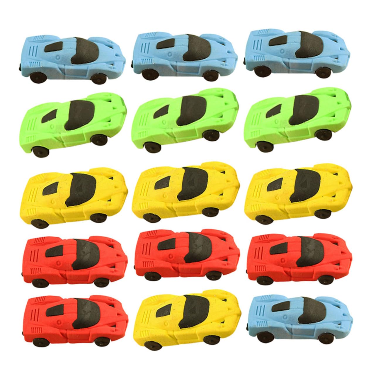 

SAFIGLE Set of Perfect for Elementary School Classroom or Party x x Multicolored Plastic Car-Shaped Erasers, 36, Students Learning, Rewards, Gifts.