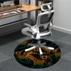 1PC Dinosaur Pattern Office Round Area Rug, Indoor Mat Suitable For Office, Under Office Chairs Bedroom Living Room Home Decor, Room Deco 060