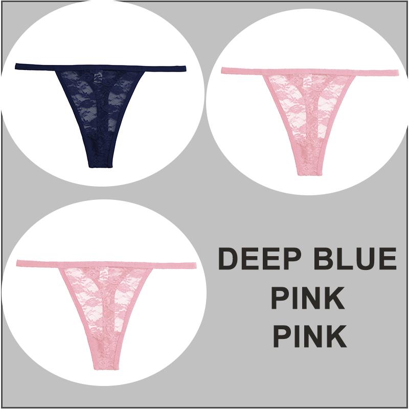 FINETOO 3PCS/Set Sexy G-string Panties Women Thongs  Lace Underwear Pantys Low-Waist Femme Underpants Mesh Transparent  Lingerie
