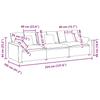 Modular Sofa with Cushions Blue