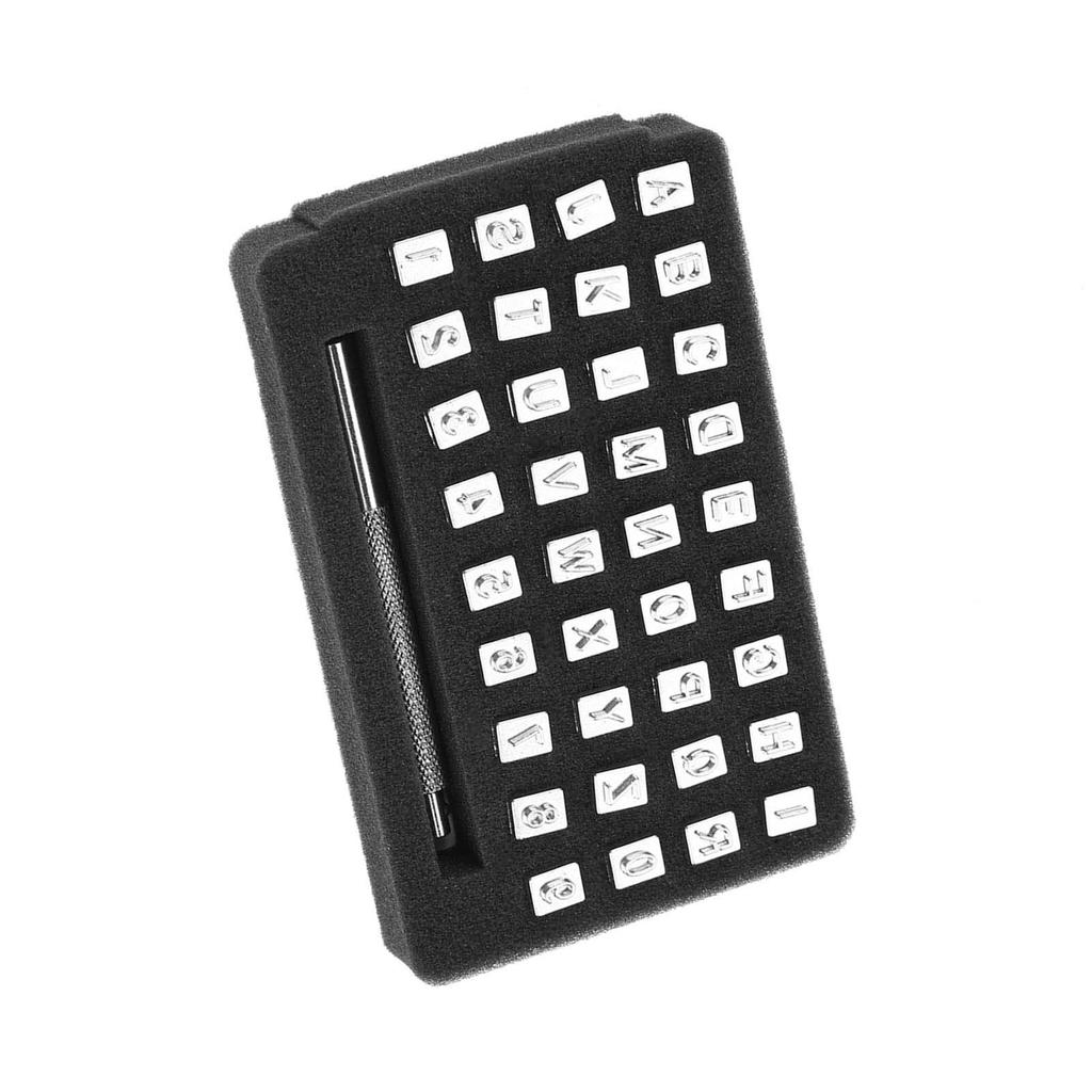 36Pcs Steel Letter Number Leather Stamper Punching Tool for DIY Leather Craft Printing