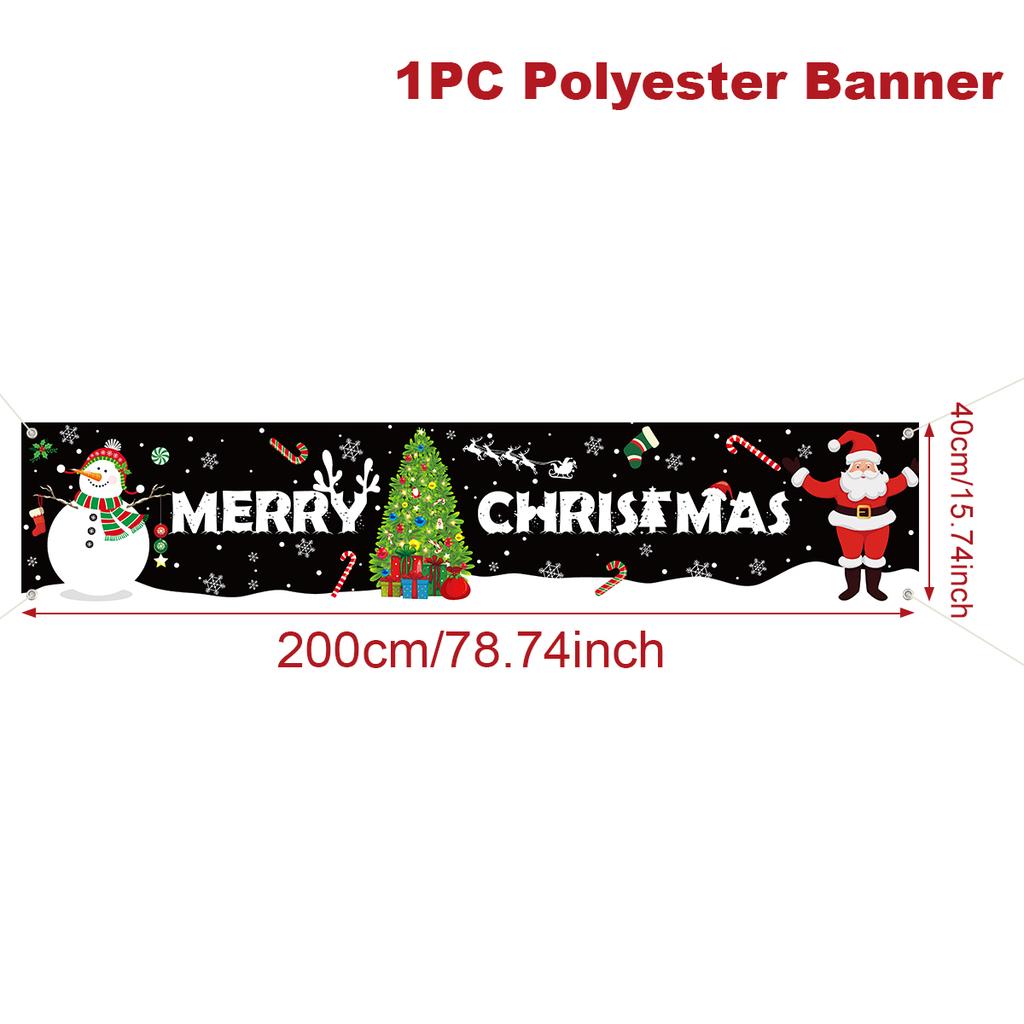 Merry Christmas Outdoor Banner Christmas Decoration for Home 2025 Xmas Ornament Navidad Natal Noel Kerst Gift Happy NewYear 2026