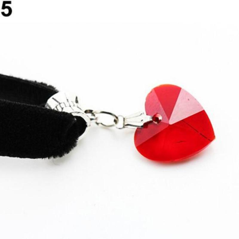 Hart Victoriaanse ketting Vintage Goth fluwelen mode chokers hangers