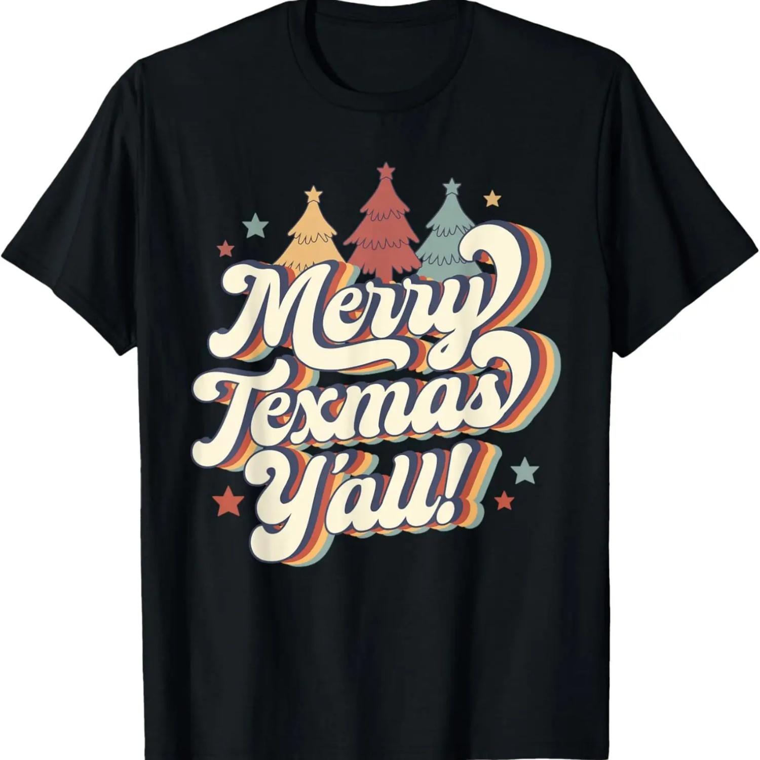 Счастливого ТексМаса Всем Рождественская футболка Техаса Рождество Техасцев Xmas Техасцев S чёрный