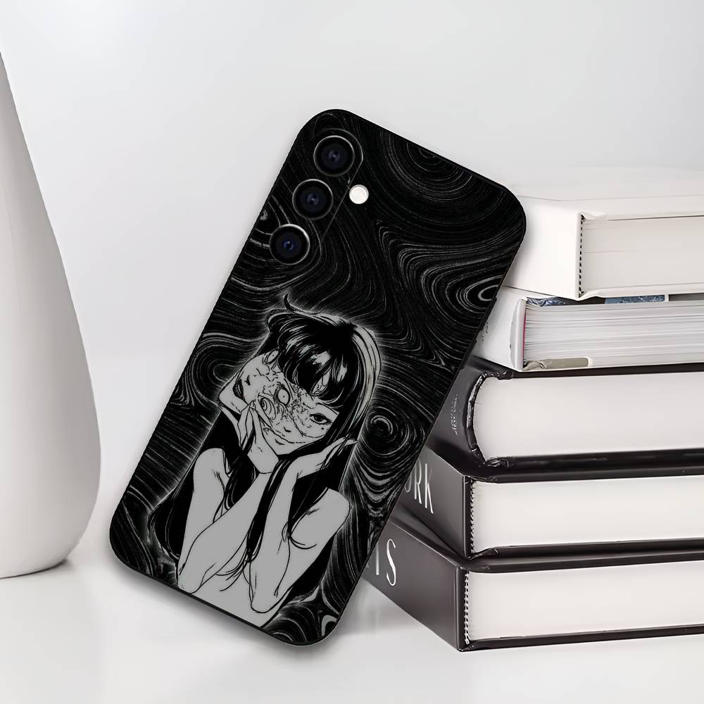 

Мягкий силиконовый чехол для телефона Junji Ito T-Tomie для Samsung Galaxy A73/A72/A71/A70/A53/A52/A51 Черный чехол Samsung a42 5g