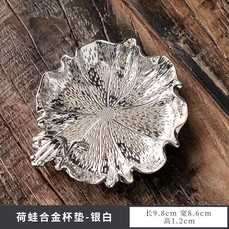 Japanese Style Tea Trays Retro Copper Anti Scalding Cup Holder Mat Pad Kung Fu Teaset Coffee Coaster Tea Ceremony Accessories