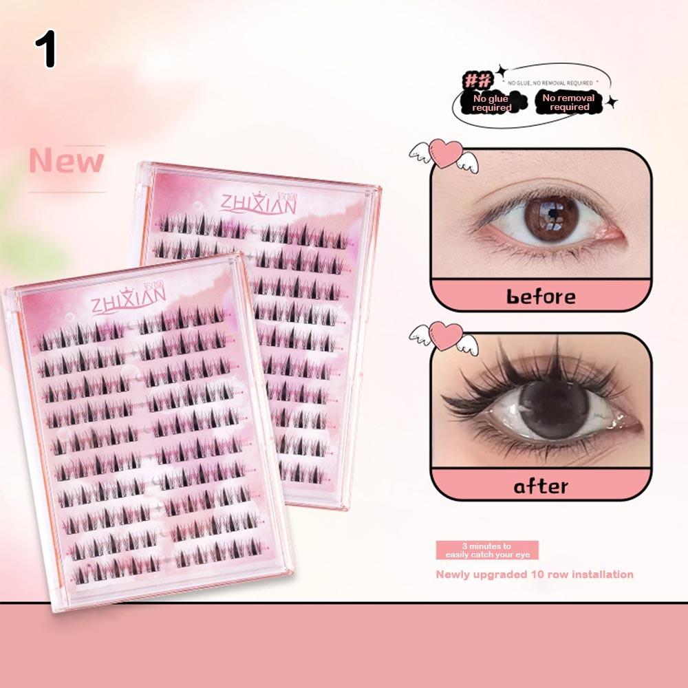 

No Glue Cluster Lashes Reusable Soft Idol Lash Clusters New Self Adhesive Eyelashes 1