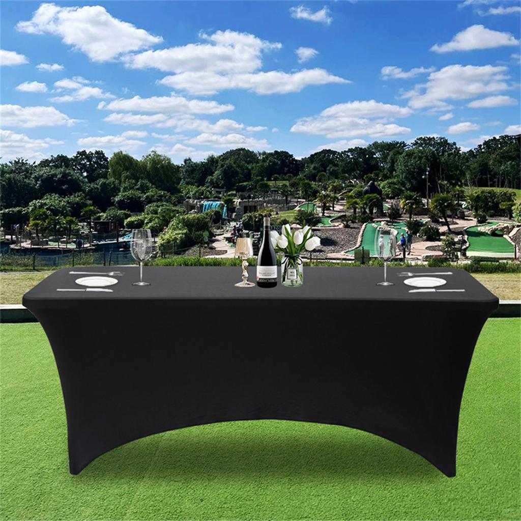Solid Color Elastic Table Cover Tablecloth Table Runner MerryTablecloth Holiday Table Decorations