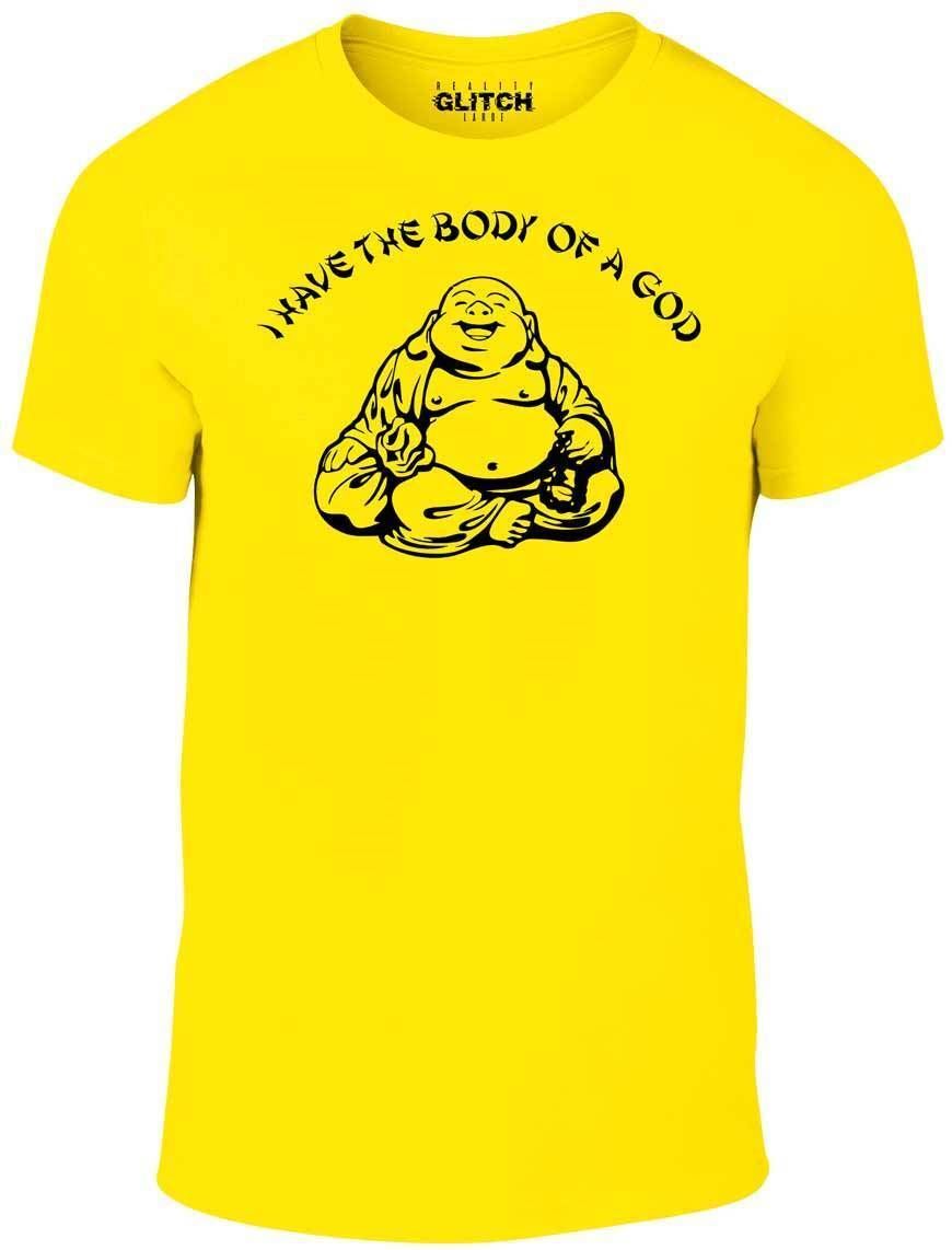 I have the body of a god T-Shirt Mens Womens Tees Top - T Shirt Mens Womens Tees Top Funny Buddha Budda Banter Fat Food M