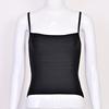 Yi Zhi Lian Women's European & American Strappy Ribbed Bandage Tank Top - Slimming, Sexy, Backless, Stretchy, Versatile Resort Wear