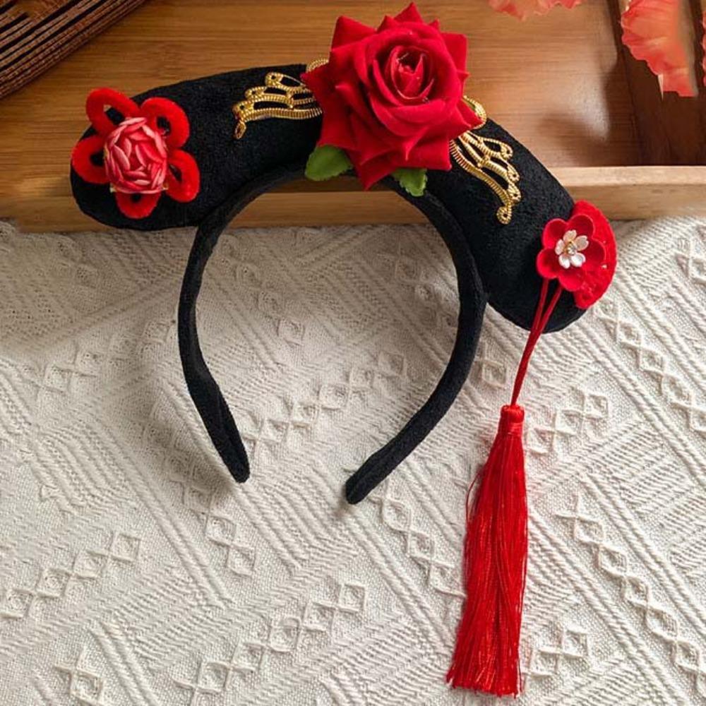 Butterfly Hanfu Flower Headband Sweet Children Hair Bands Funny Chinese Style Hair Hoop  Party