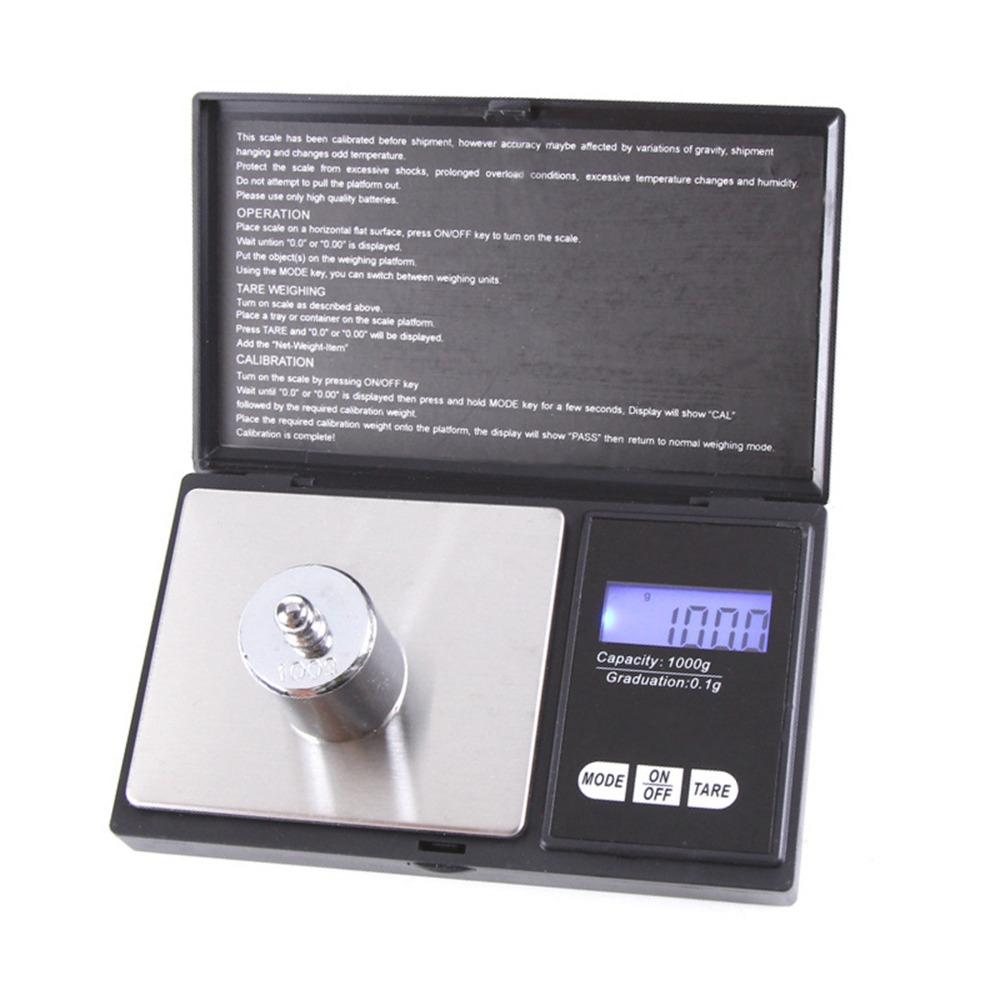 Plastic Stainless Steel Portable Gram Scale  Jewelry Food Baking Ingredient Precious Metal