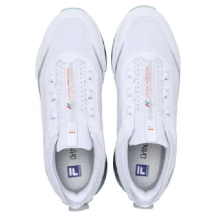 FILA Cushioning Abrasion Resistant Breathable Lightweight Low top Running Shoes Men's White A12M421803FWT