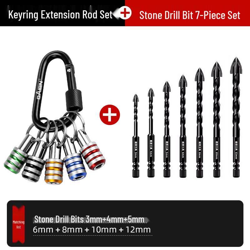 Daten Bit Aufbewahrung Schlüsselanhänger Sechskant Schaft Verlängerungshülse Adapter Werkzeugsatz