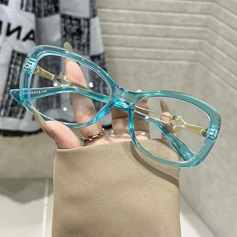 Anti-Blue Light Small Glasses Frame 100 With Female Degree Sweet And Cool Glasses Myopia Face Can Be Leopard Print Plain Glasses