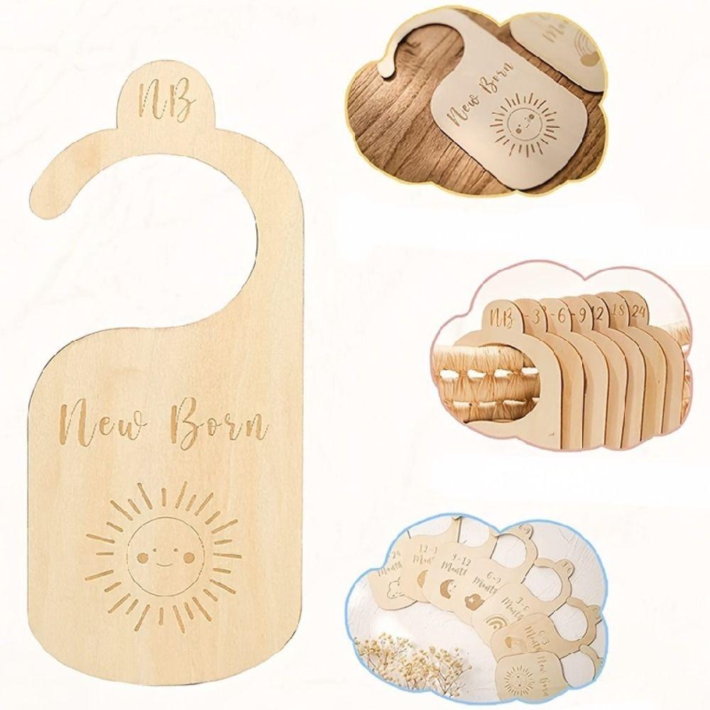 7/8Pcs Cartoon Infant Wardrobe Divider Label Assortment Nursery Clothes Organizers Baby Clothes