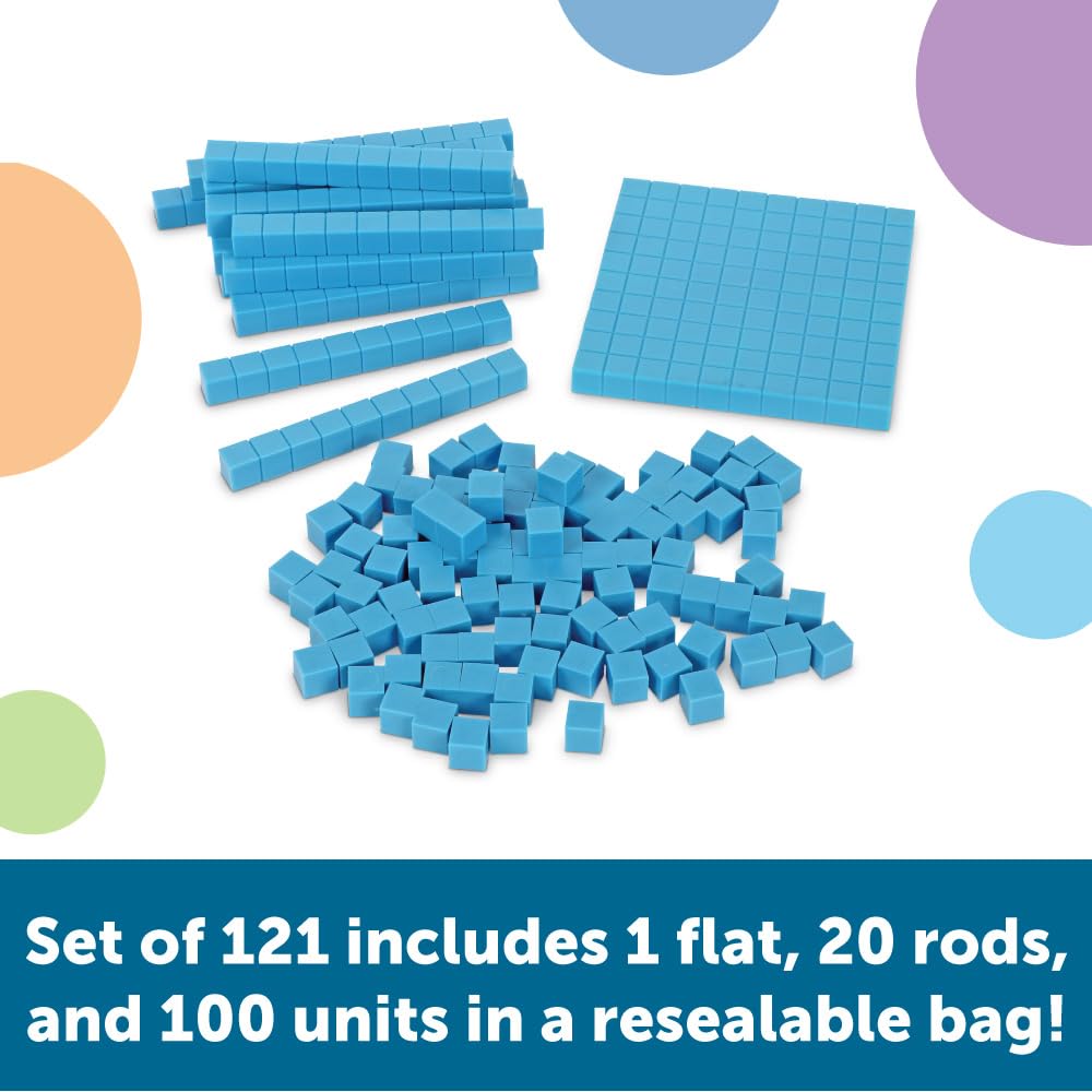 Learning Resources Base Ten Blocks Smart Base Ten Blocks Mini LER 3671 Pack, Pack,