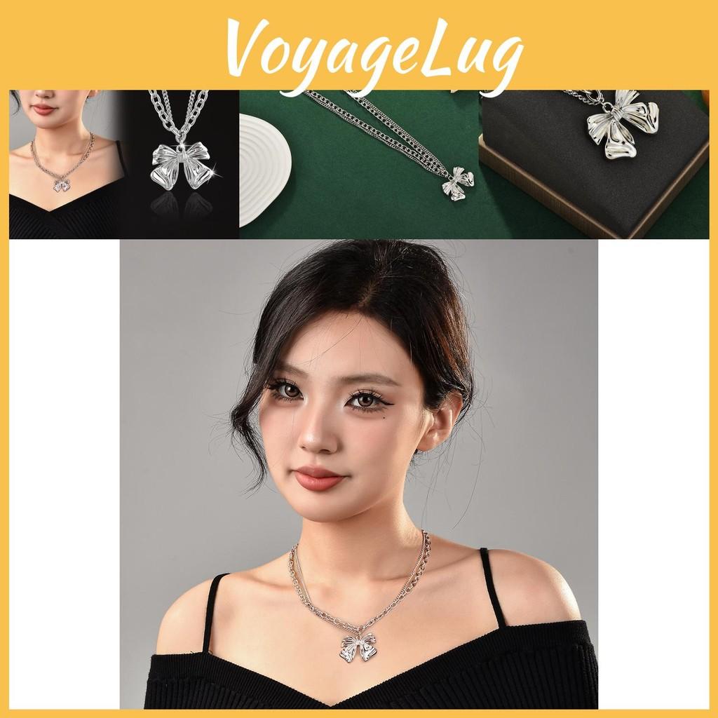 Modern Style Ins Butterfly Bow Necklace With Adjustable Length Ideal For Women Trendy