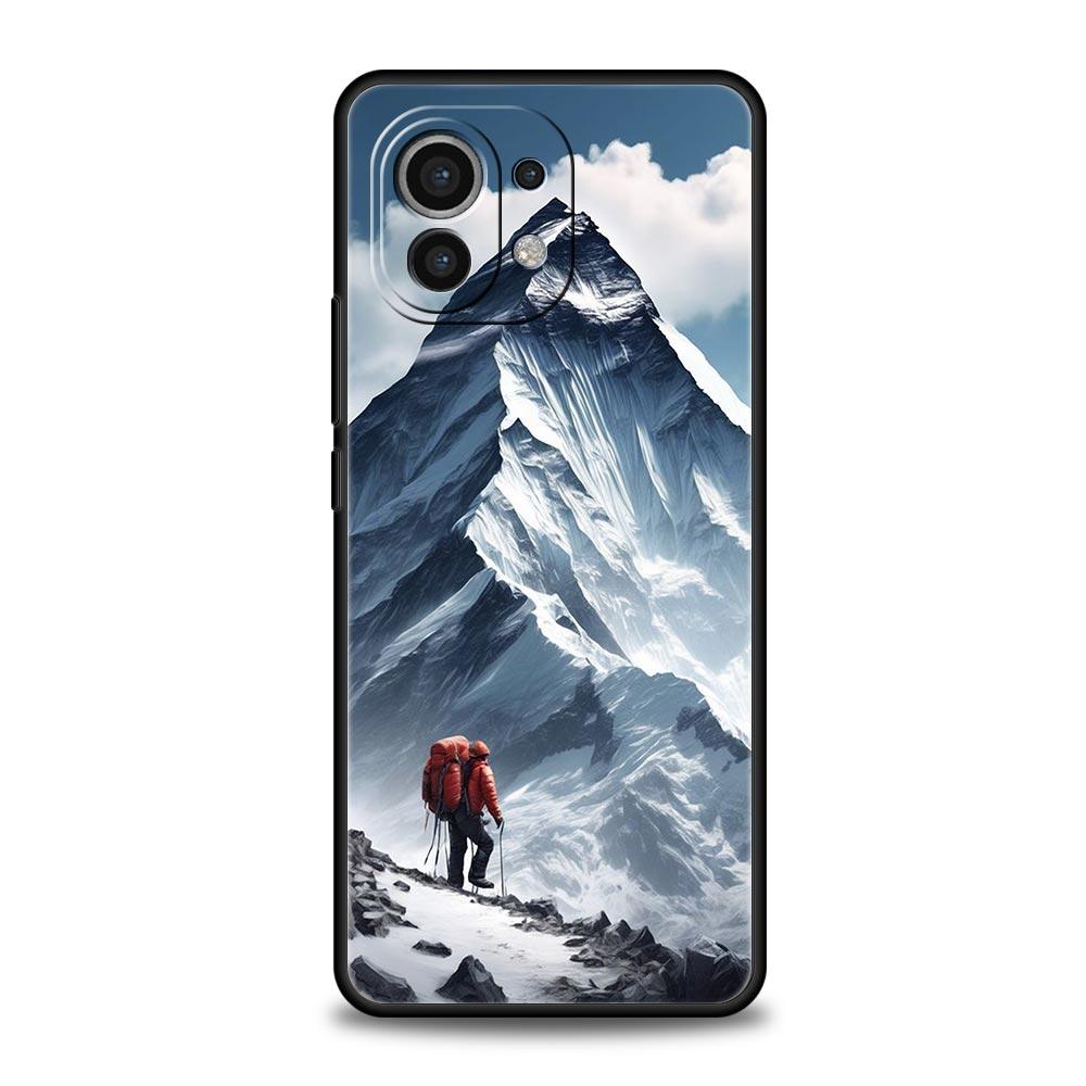 Phone Case For Xiaomi Mi 15 14 14T 13T 12T Pro 12 13 11 Lite 5G 11T X6 X5 Pro Soft TPU Cover Everest mountain world first
