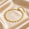 Luxury Four Leaf Clover Anklet for Women Gold Plated Stainless Steel Ankle Bracelet Fashion Elegant Foot Jewelry Beach Party