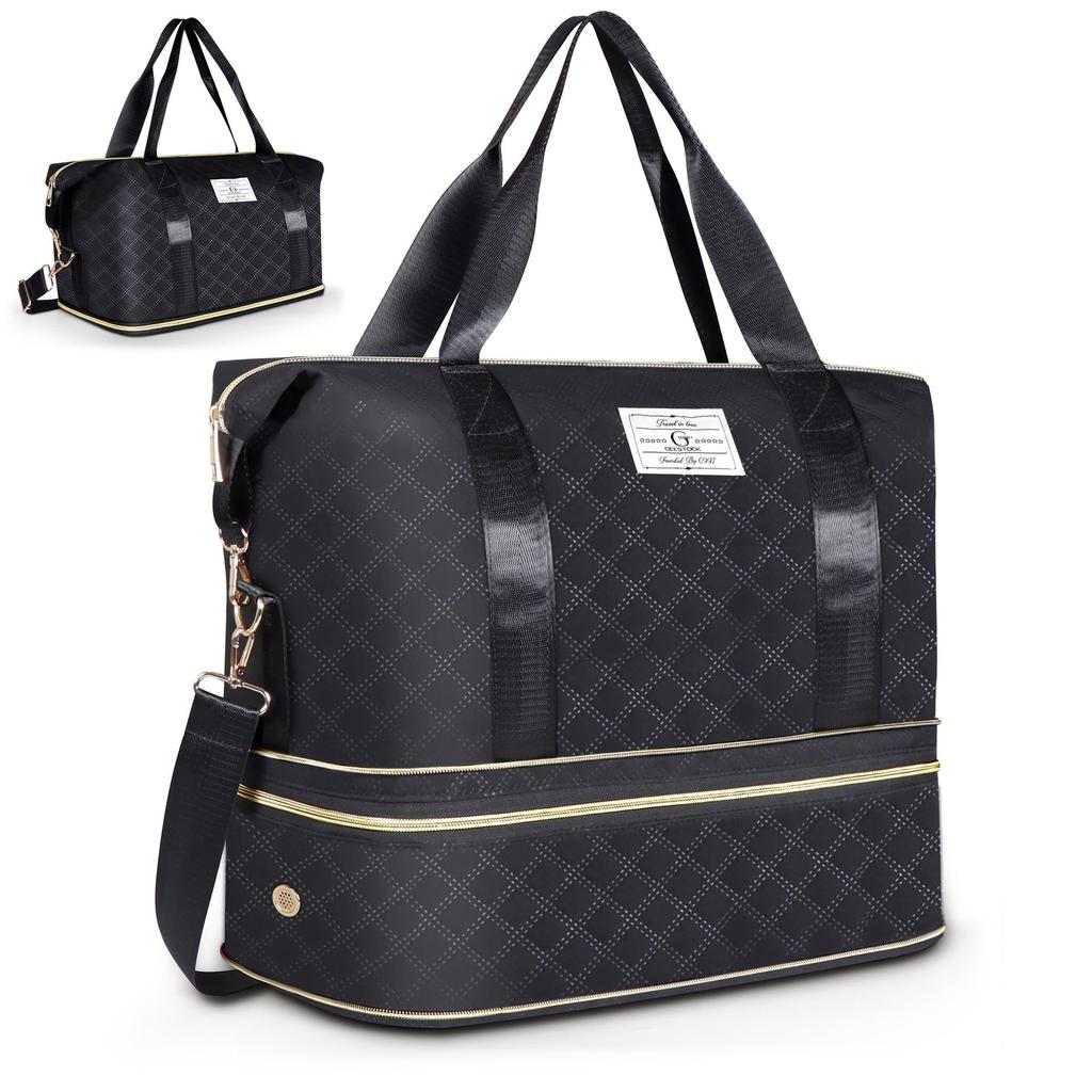 Korean Style Expandable Travel Bag - Large Capacity, Wet/Dry Separation, Sports & Student Carry-on