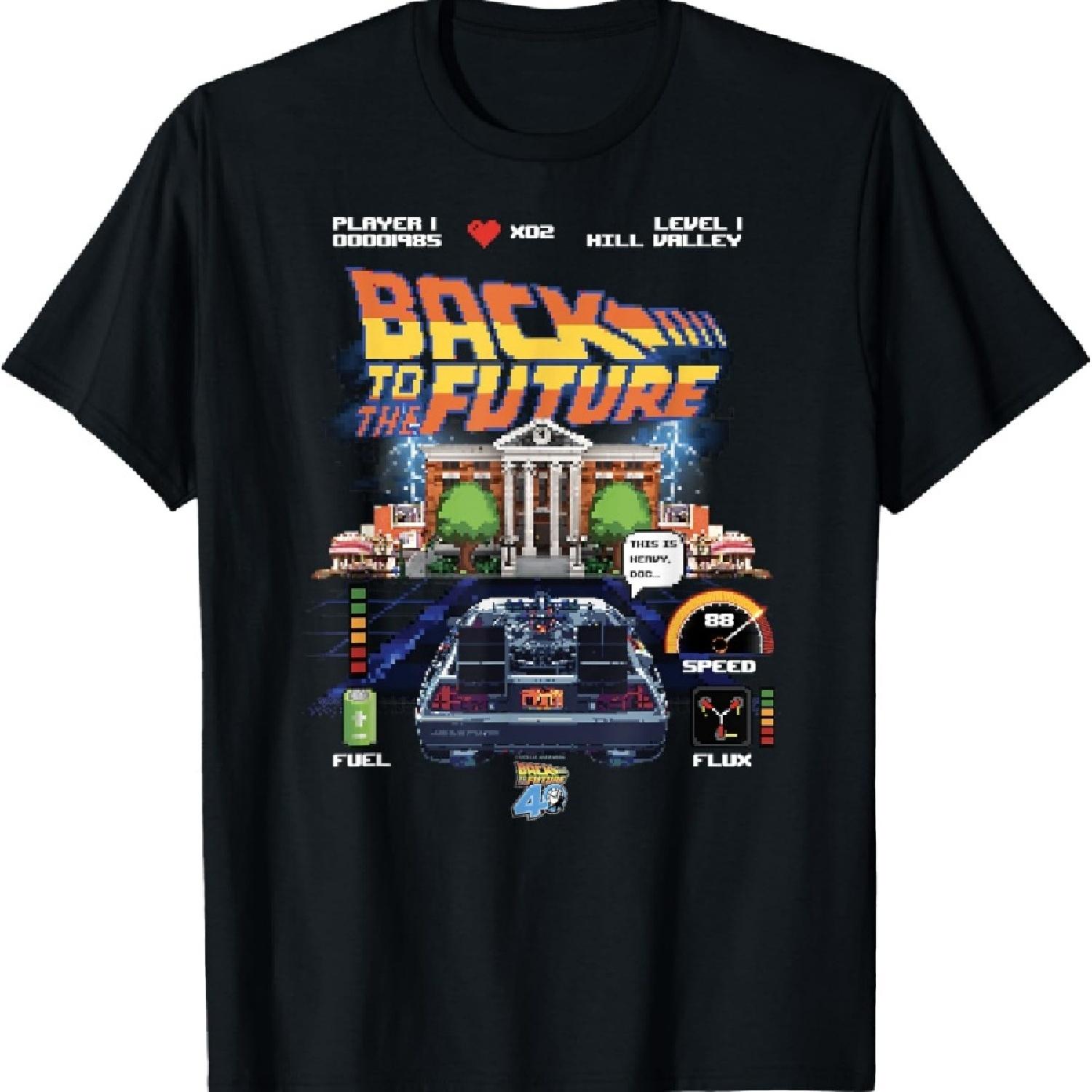 

Back To The Future 40th Anniversary Video Game Style T-Shirt XXXXXL