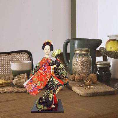 Bambola Geisha giapponese - Pezzo d'arredo artistico