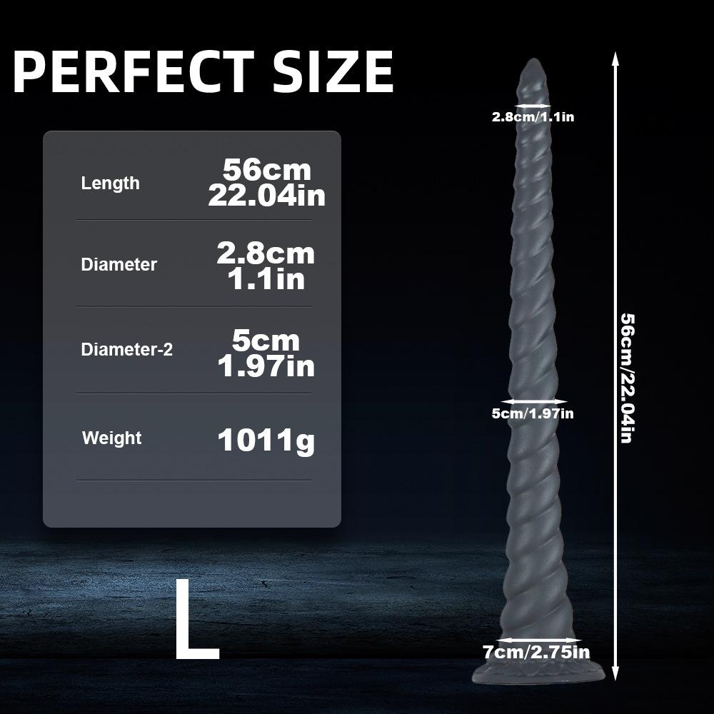 New Ultra Long and Thick Shaped Tentacle Octopus Abyssal Dildo with Anal Plug in The Anus and Long Anal Whip