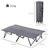 Double Camping Cot Bed, with Bag - Grey