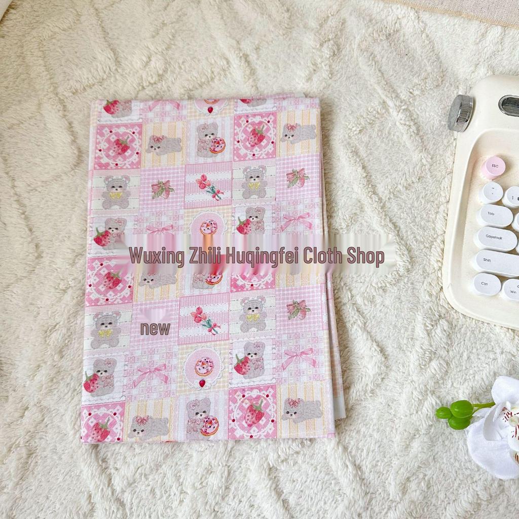 100% Cotton Digital Print Christmas Little Panda Fabric for Clothing and DIY