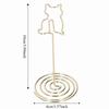 10Pcs Electroplating Metal Cat Photo Table Clip Gold Desktop Message Clip  Home Decorations