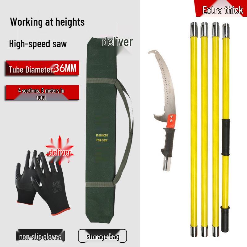 Telescopic Insulated Pruner: Multifunctional High Branch Hand Saw for Safe Tree Trimming
